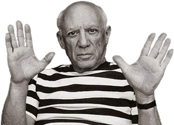 Download - Pablo Picasso White Background (600x437), Png Download