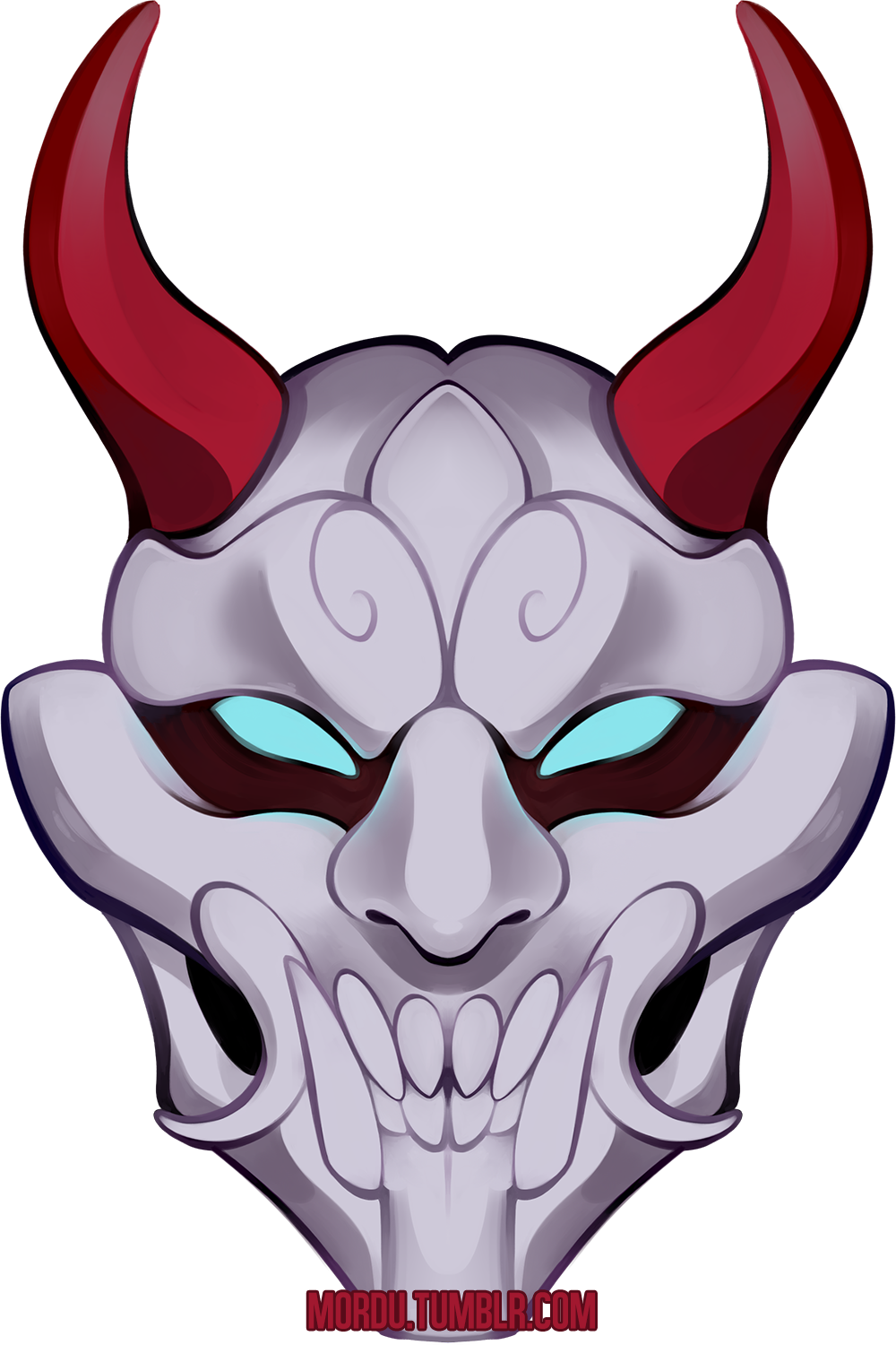 Blood Moon Shen Mask - Shen Blood Moon Mask (1000x1500), Png Download