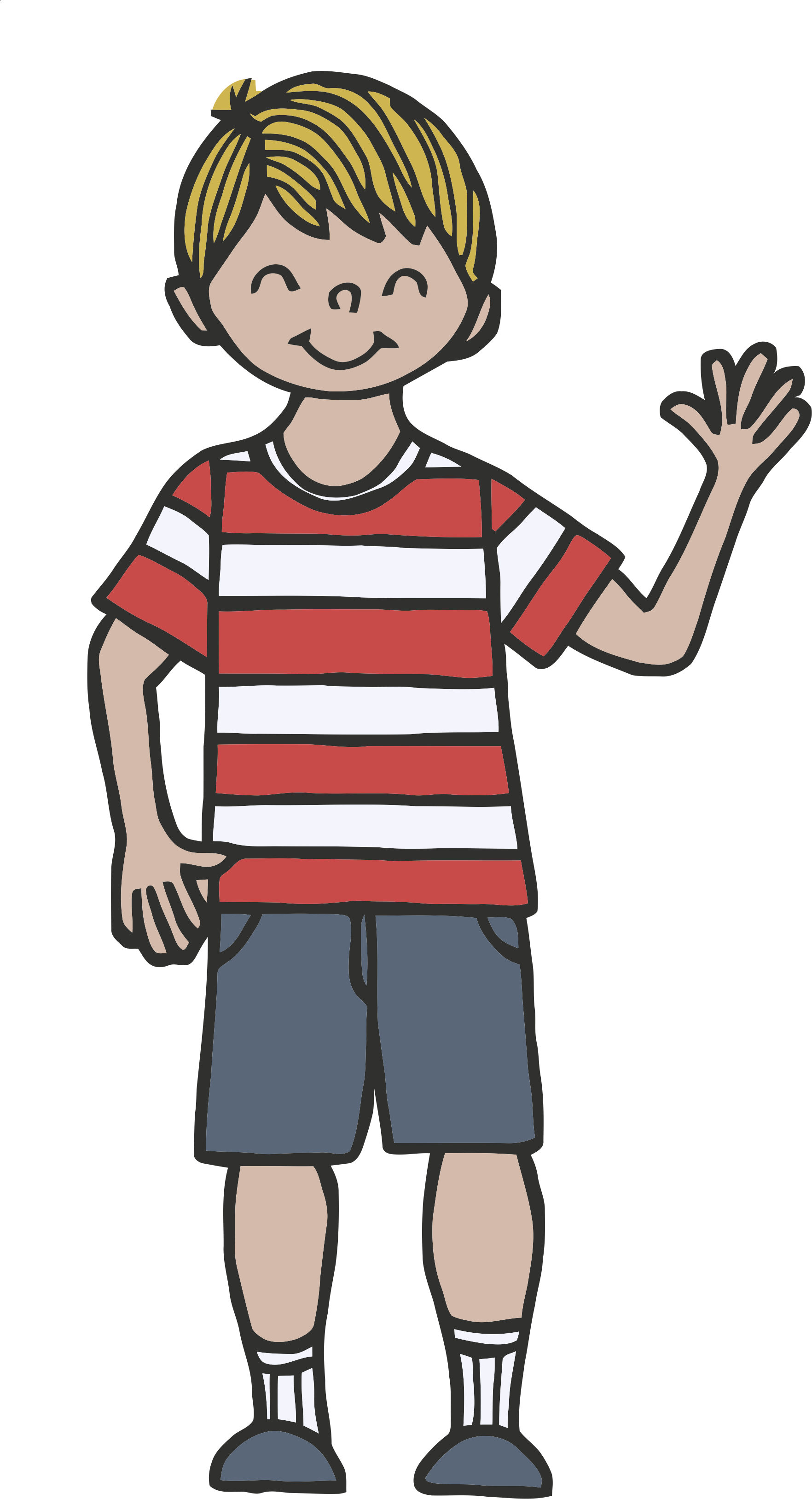 Wave Clipart Kid - Waving Clipart (2072x3300), Png Download