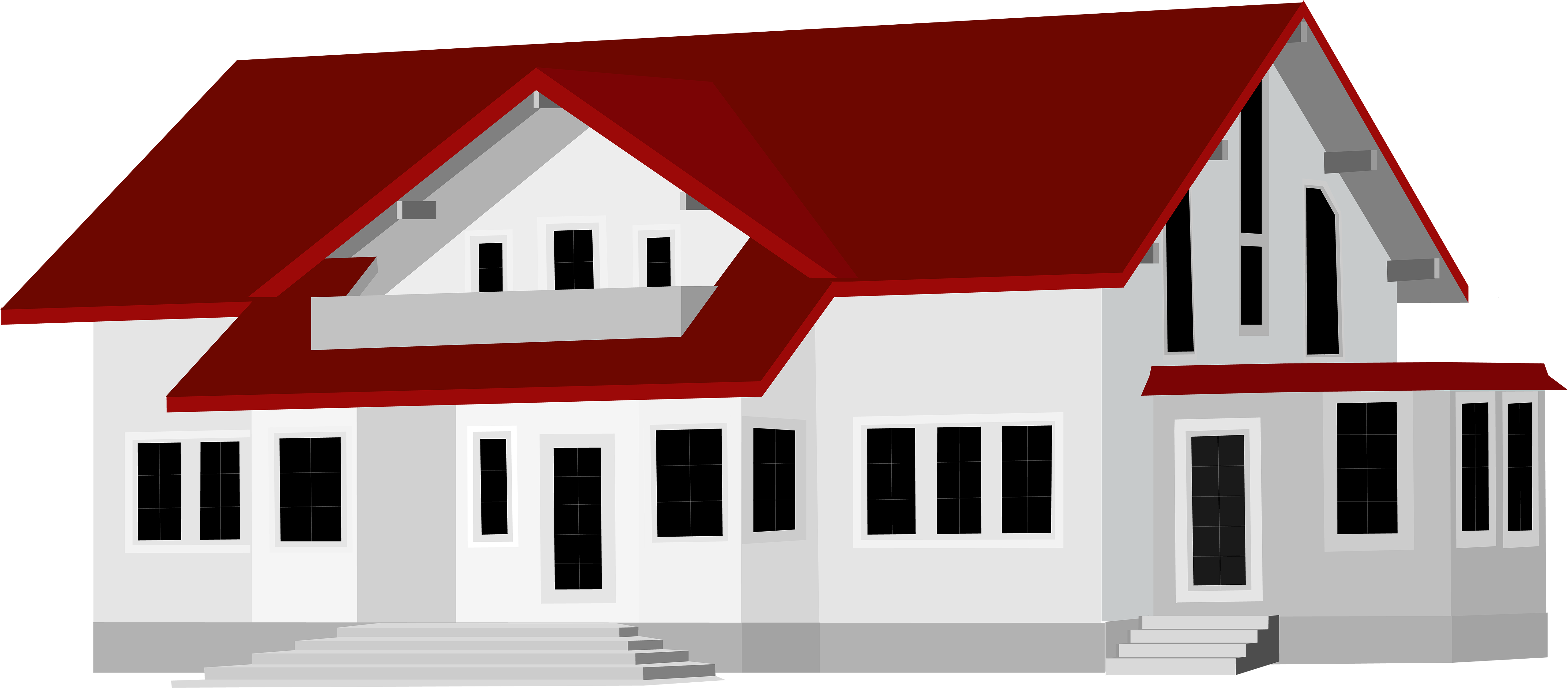 Large House Png Clip Art - Clipart House (5000x2211), Png Download