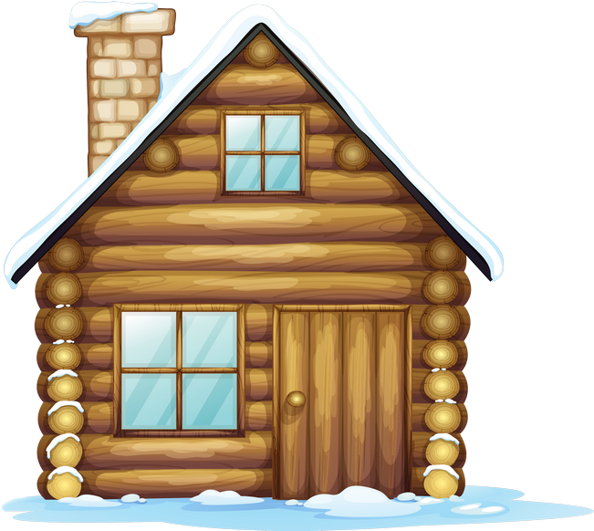 Wood House Vector Free (680x603), Png Download