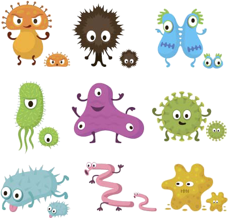 Svg Royalty Free Download Cartoon Microorganism Clip - Germ Cute (500x500), Png Download