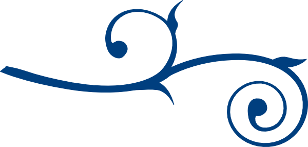 Swirls Clipart Simple Blue - Simple Branch Vector Png (600x286), Png Download
