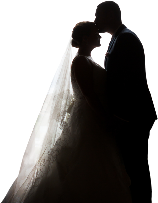Romantic Couple Silhouettes Png Clip Art - Wedding Transparent Background (1600x800), Png Download