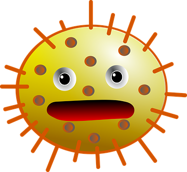 Bacteria Coccus Virus Illness Bacterium In - Bacteria Clipart Png (368x340), Png Download