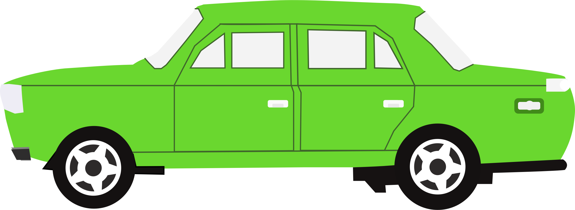 Car 16 Vector Transparent Library - Clip Art (2400x878), Png Download