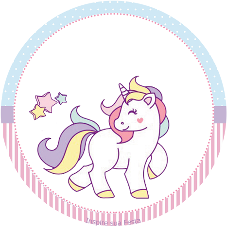 Tag Redonda Personalizada Gratis Unicornio - Sketchbook For Girls: Blank Journal For Doodles, Drawing (500x500), Png Download