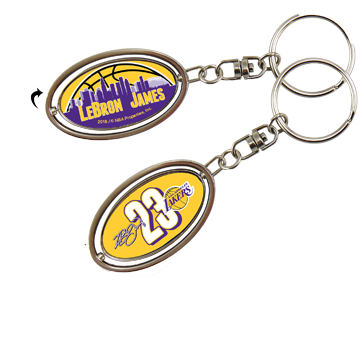 Los Angeles Lakers Lebron James Spinner Keychain - Nfl New York Jets Spinner Keychain (500x667), Png Download