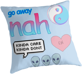 Blue & Pink Themed Tumblr Stickers By Deathspell - Cushion (454x454), Png Download