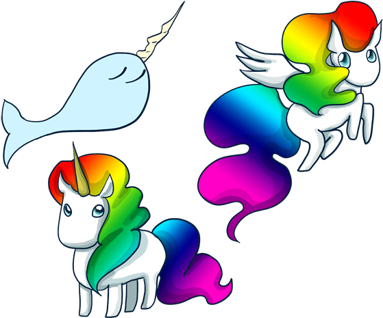 Unicorn Clipart Cute Anime - Unicorn (600x480), Png Download