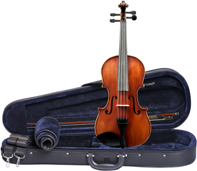Model Artisan Student Violin Outfit - Amati's #100 Violin Outfit (700x613), Png Download