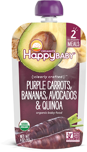 Happy Baby Clearly Crafted, Stage 2 Meals, Organic (600x600), Png Download