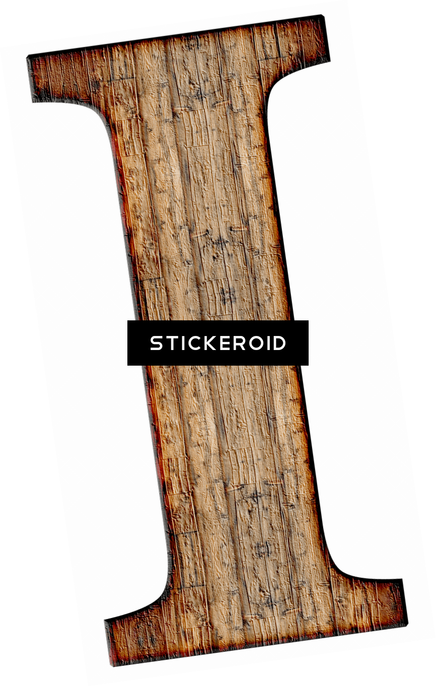 Wooden Capital Letter I (866x1364), Png Download