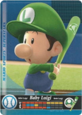 Sports Baby Luigi - Mario Sports Super Stars Amiibo Card Pack (500x537), Png Download