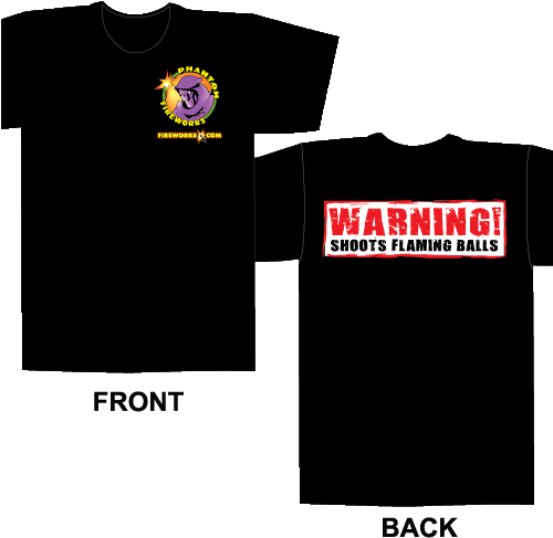 Black T-shirt - Phantom Fireworks Shirt (500x500), Png Download