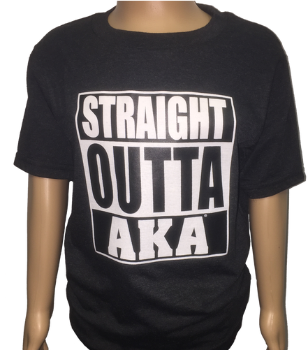Youth "straight Outta Aka" Black T-shirt - Cool Straight Outta Detroit Novelty T-shirt (500x500), Png Download