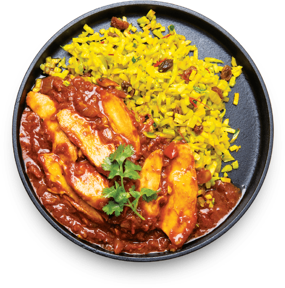 Butter Chicken On Broccoli Rice - Whole30 (1242x1242), Png Download