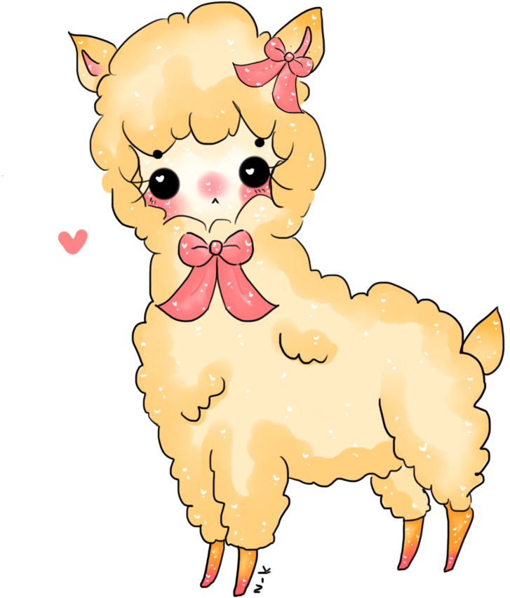 Cute Cartoon Llama Png Royalty Free Download - Cartoon (900x900), Png Download