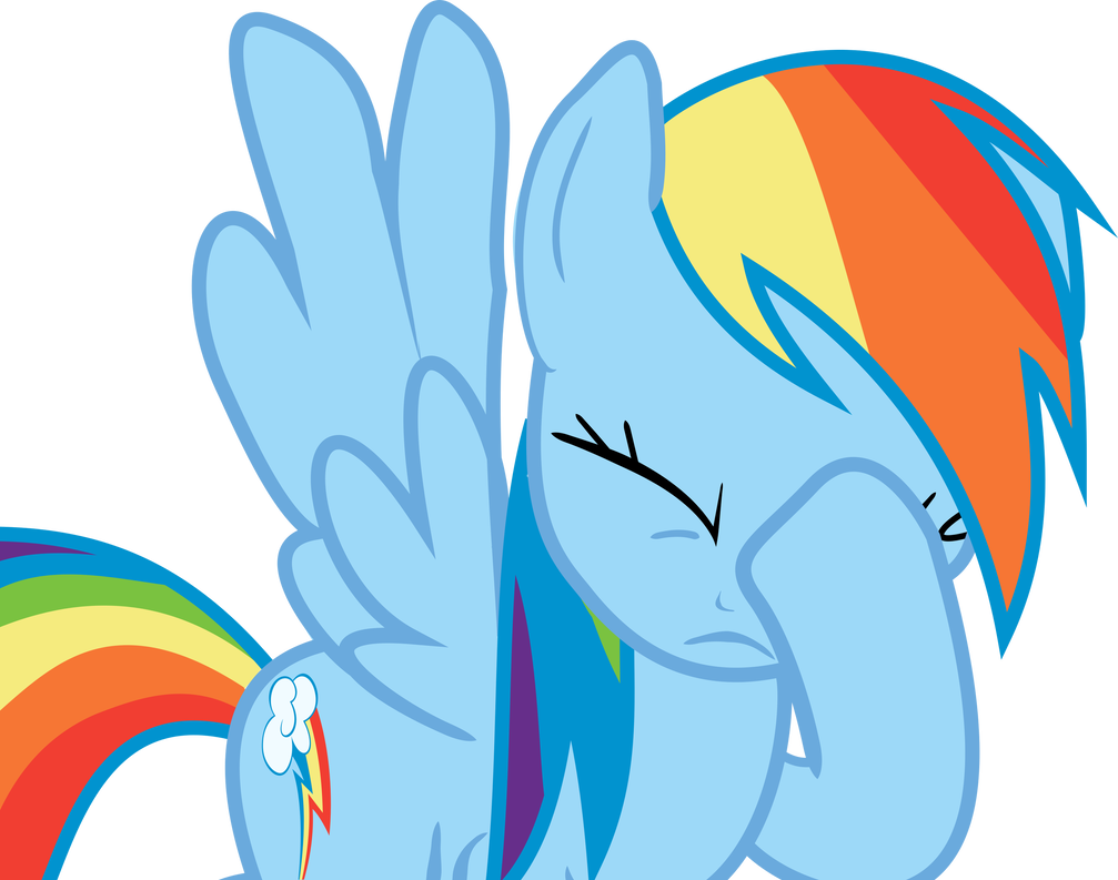 Rainbow Dash Facepalm By Gonzgab322 - Rainbow Dash Facepalm (1007x793), Png Download
