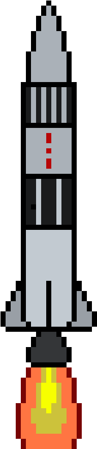 Missile Clipart Pixel - Rocket Pixel Png (620x990), Png Download