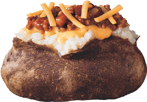 Bp Chili N Cheese - Chili Baked Potatoes Wendy's (560x411), Png Download