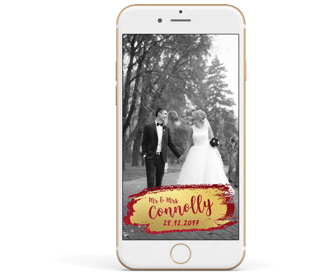 Gold & Red Glitter Banner (1444x1066), Png Download