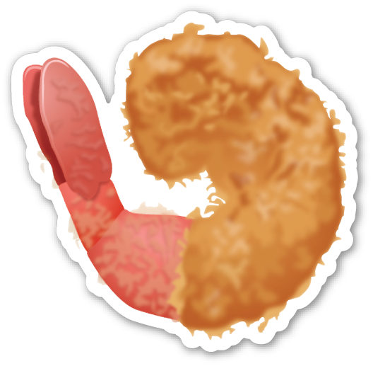 Fried Shrimp - Emojis Png De Comida (528x517), Png Download