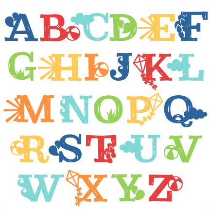 Summer Uppercase Alphabet Svg Scrapbook Cut File Cute - Summer Alphabet Clipart (432x432), Png Download