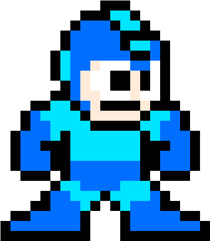 Megaman - Megaman En 8 Bits (560x660), Png Download