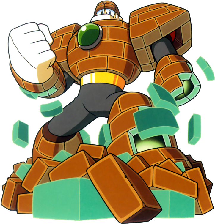 [ Img] - Mega Man Stone Man (770x795), Png Download