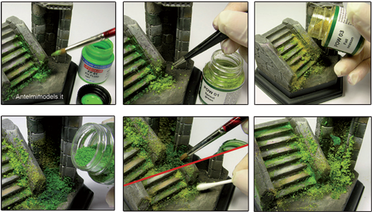 Effects Produced Using The Lifecolor Lichens & Moss - Ak Interactive Moss Deposit (550x317), Png Download