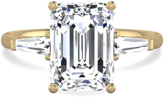 Malory Emerald Cut Engagement Ring - Engagement Ring (650x650), Png Download