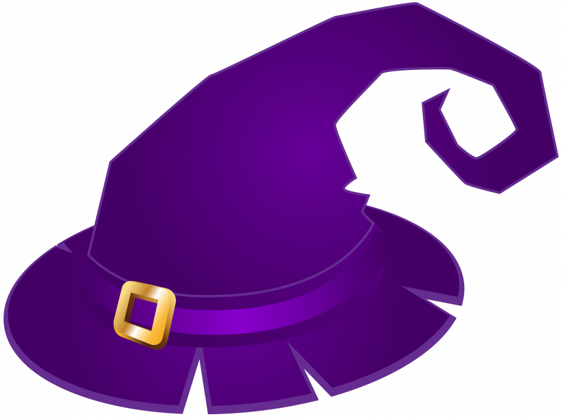 Purple Witch Hat Transparent Background (817x611), Png Download