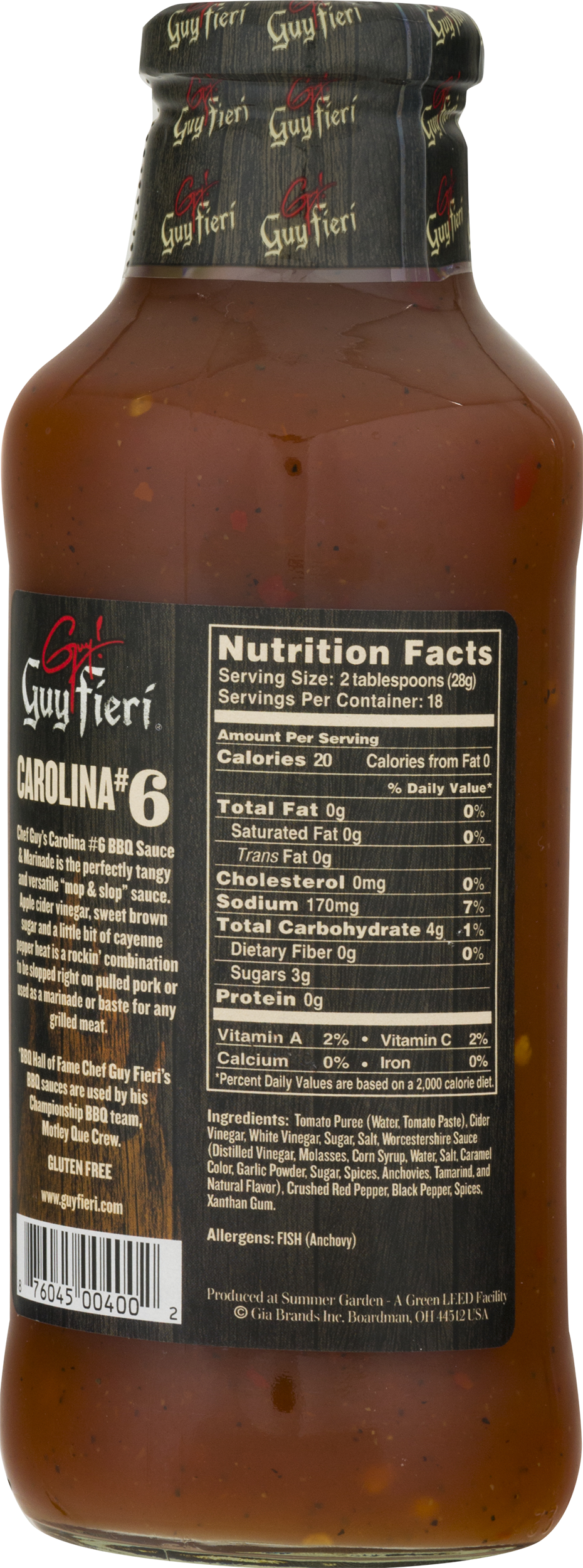 Gia Brands Guy Fieri Barbecue & Marinade Sauce, 19 - Guy Fieri Buffalo Sauce Ingredients (930x2500), Png Download