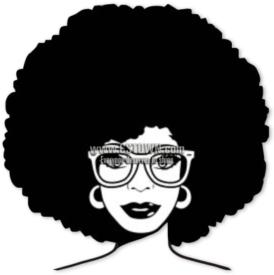 Afro Girl In Glasses Heat Transfer Vinyl - Afro Girl Vinyl (450x450), Png Download
