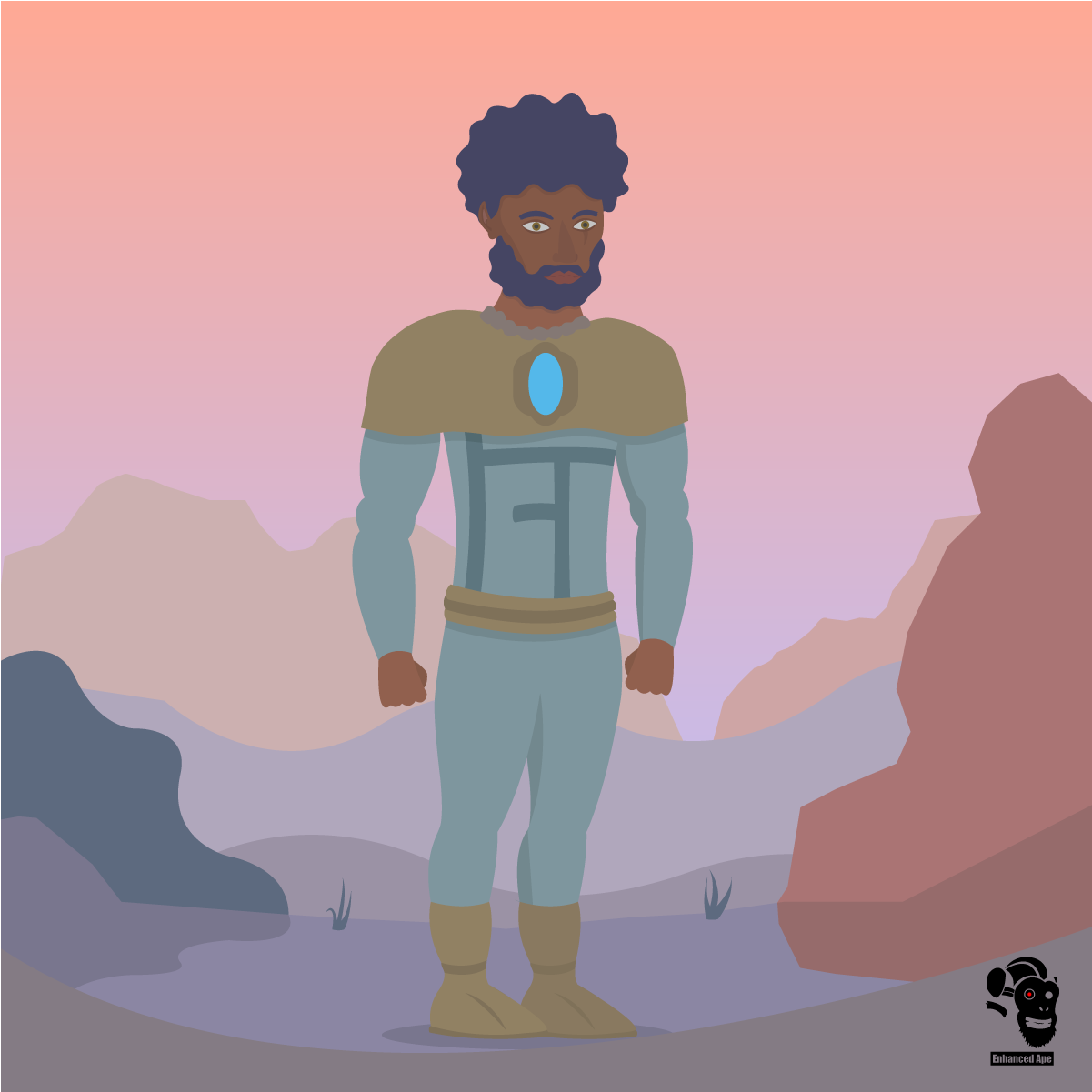 Afro Mage Afro Superhero Mage Cartoon Cartoon Character - Instituto Universitario De Restauración Del Patrimonio (1600x1200), Png Download