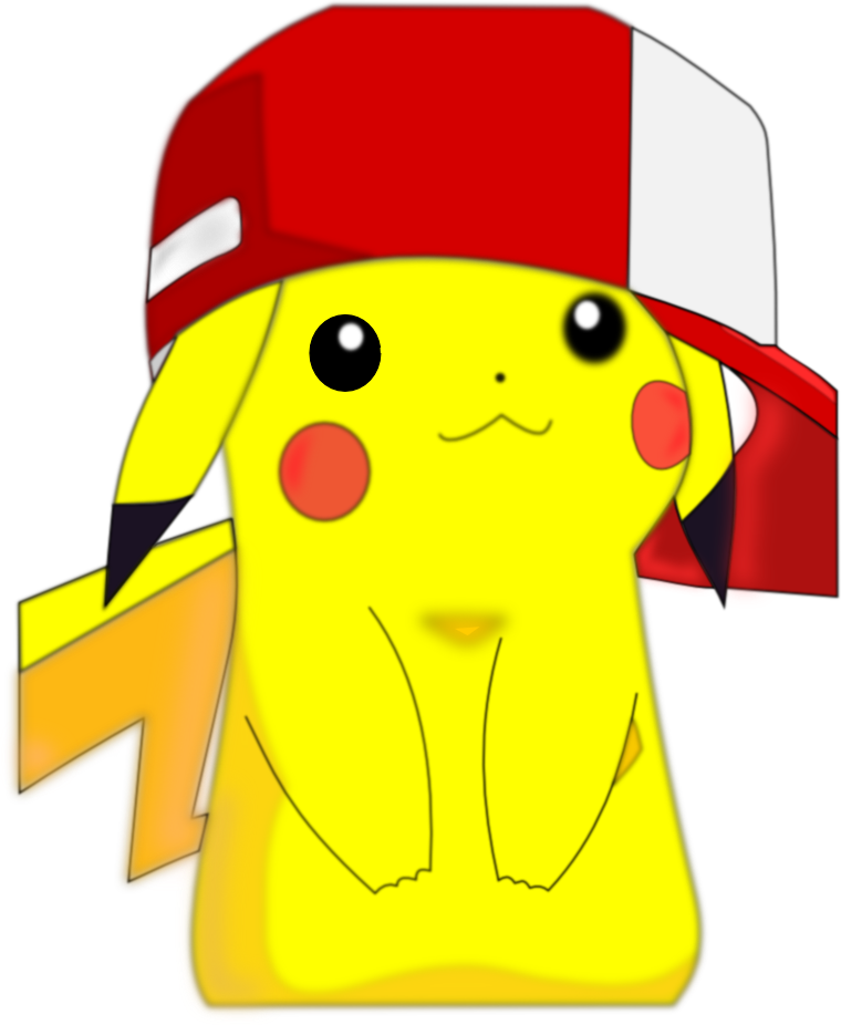 Pikachu In Ash's Hat By Jdrabble02 On Clipart Library - Pikachu With Ash Hat (760x926), Png Download