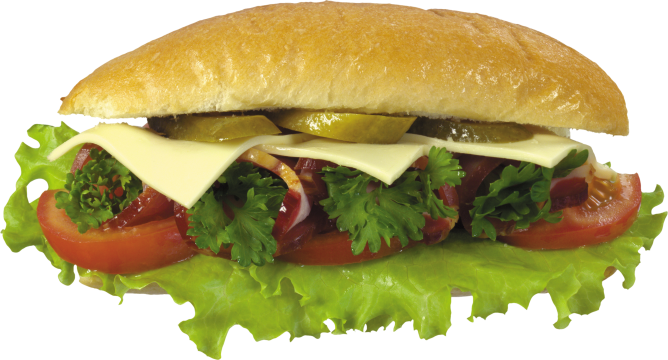 Sandwich And Burger - Burger Png (668x360), Png Download