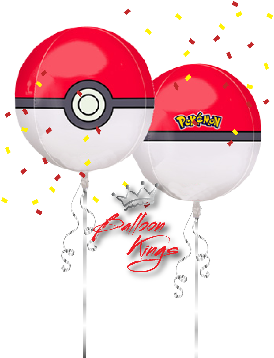 Pokemon Ball - 16 Pokeball Orbz Xl Balloon (1071x1280), Png Download