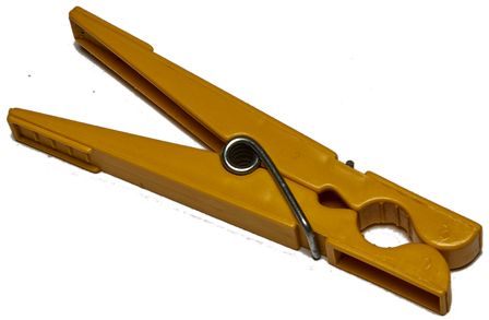 Clothes Peg Isolated Yellow - Wood (1280x852), Png Download