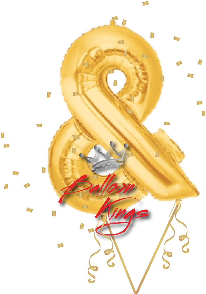 Gold Symbol Ampersand - 40 Megaloon Gold Ampersand Balloon (1280x1280), Png Download