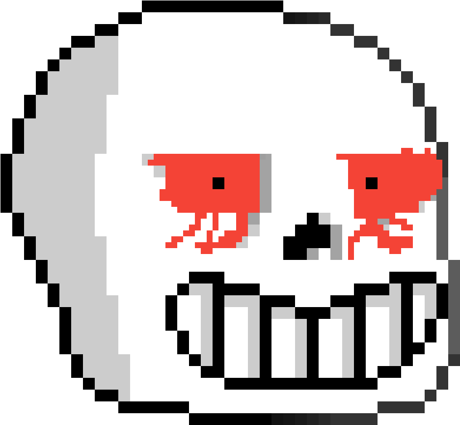 Satan - Pixel Art Anime Face (1200x1200), Png Download