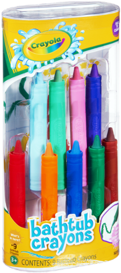 Crayola Bathtub Crayons - 9 Pack (600x600), Png Download
