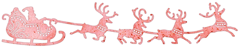 Cheery Lynn Dies - Cheery Lynn Designs B326 Santa's Sleigh And Reindeer (500x500), Png Download