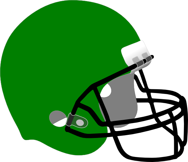 Football Helmet - Green Football Helmet Clipart (600x519), Png Download