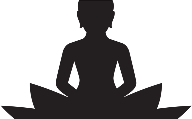 Meditating Buddha Silhouette Png Clip Art Silhouette - Buddha Clipart (800x491), Png Download