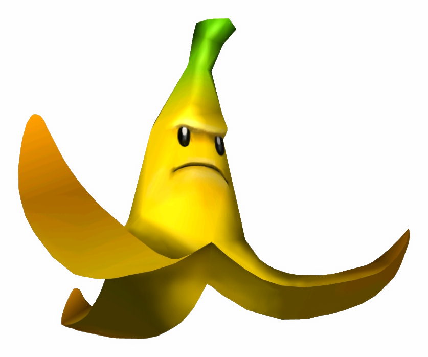 Image Free Stock Bananas Clipart Double - Mario Kart Giant Banana (837x698), Png Download