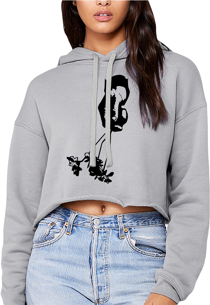 Crop Hoodie - Bella Canvas Cropped Fleece Hoodie (1000x1000), Png Download