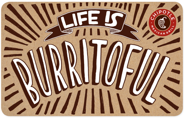 Chipotle Mexican Grill Gift Card - Chipotle Gift Card (600x600), Png Download