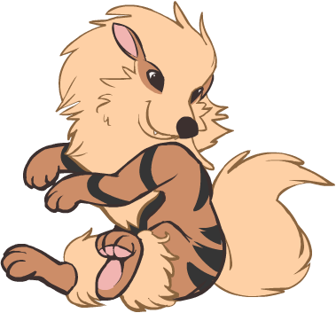 Arcanine Transparent Fluffy - Cartoon (379x353), Png Download